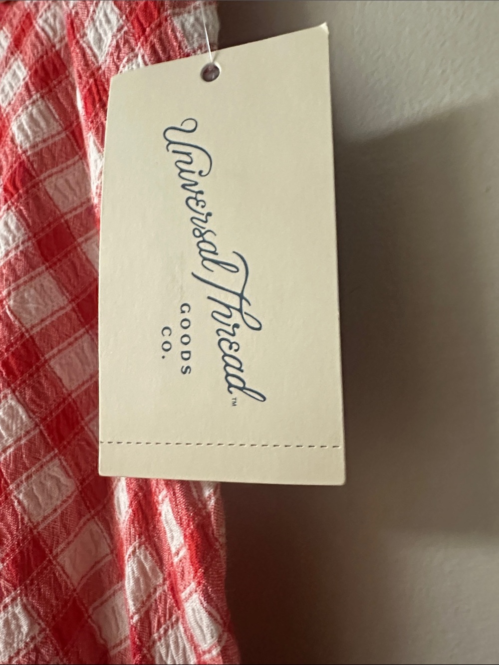 Universal Thread Red Gingham Seersucker Midi Skirt M NWT - Picture 5 of 9